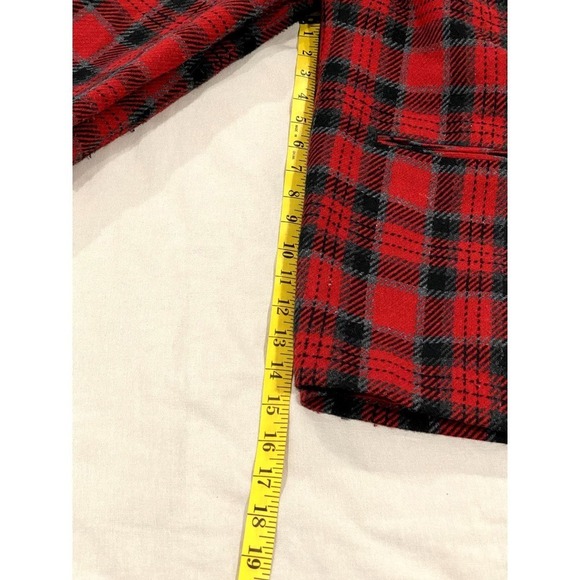 Requirements Women's Vintage 90s Wool Blend Plaid Blazer Academia Preppy - Picture 4 of 6